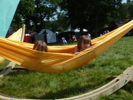The hammocks were my children's favourite part of the festival