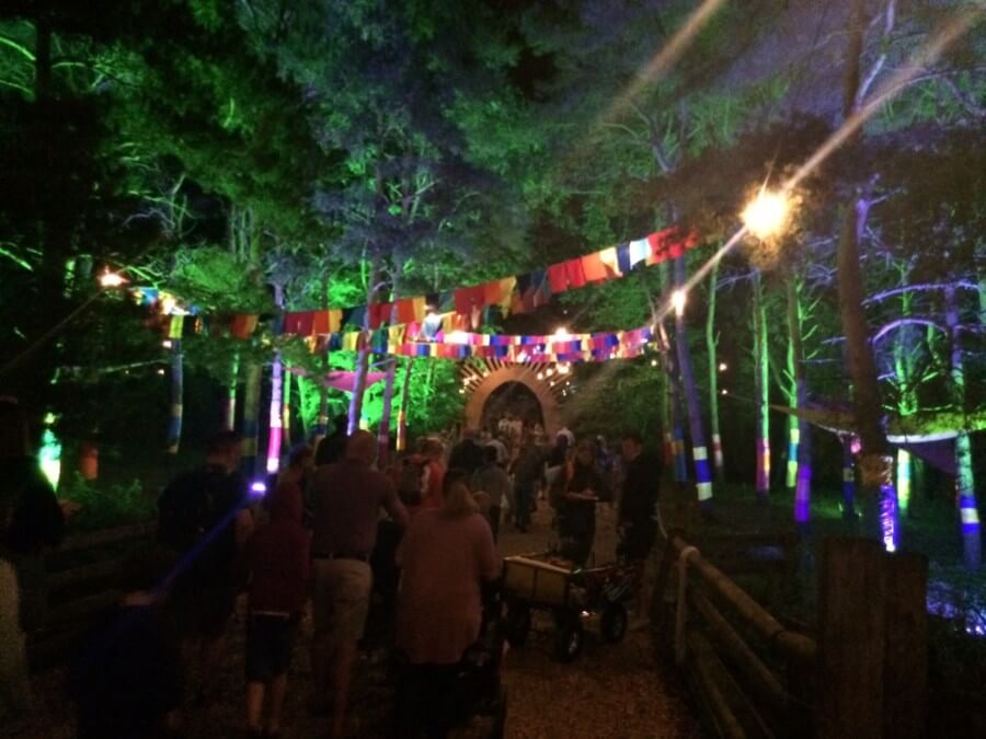 Illuminated exit at the Big Feastival 2017