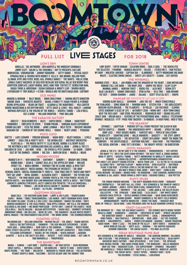 Boomtown full lineup 2018