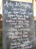 Cornbury craft blackboard