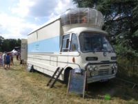 Vintage mobile cinema bus